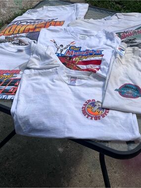 Snap White Graphic Short Sleeve Tee Pack - Multi Color Racing Prints